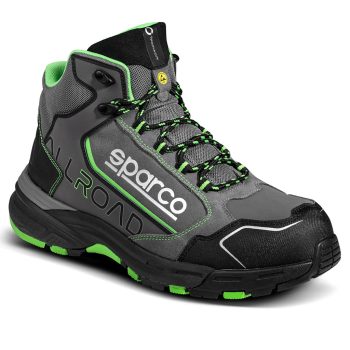   Sparco Allroad H Leap ESD S3S SR FO HRO munkavédelmi bakancs szürke zöld 45