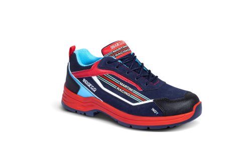 Sparco Indy Sanremo ESD S3S munkavédelmi cipő Martini Racing kivitel kék piros